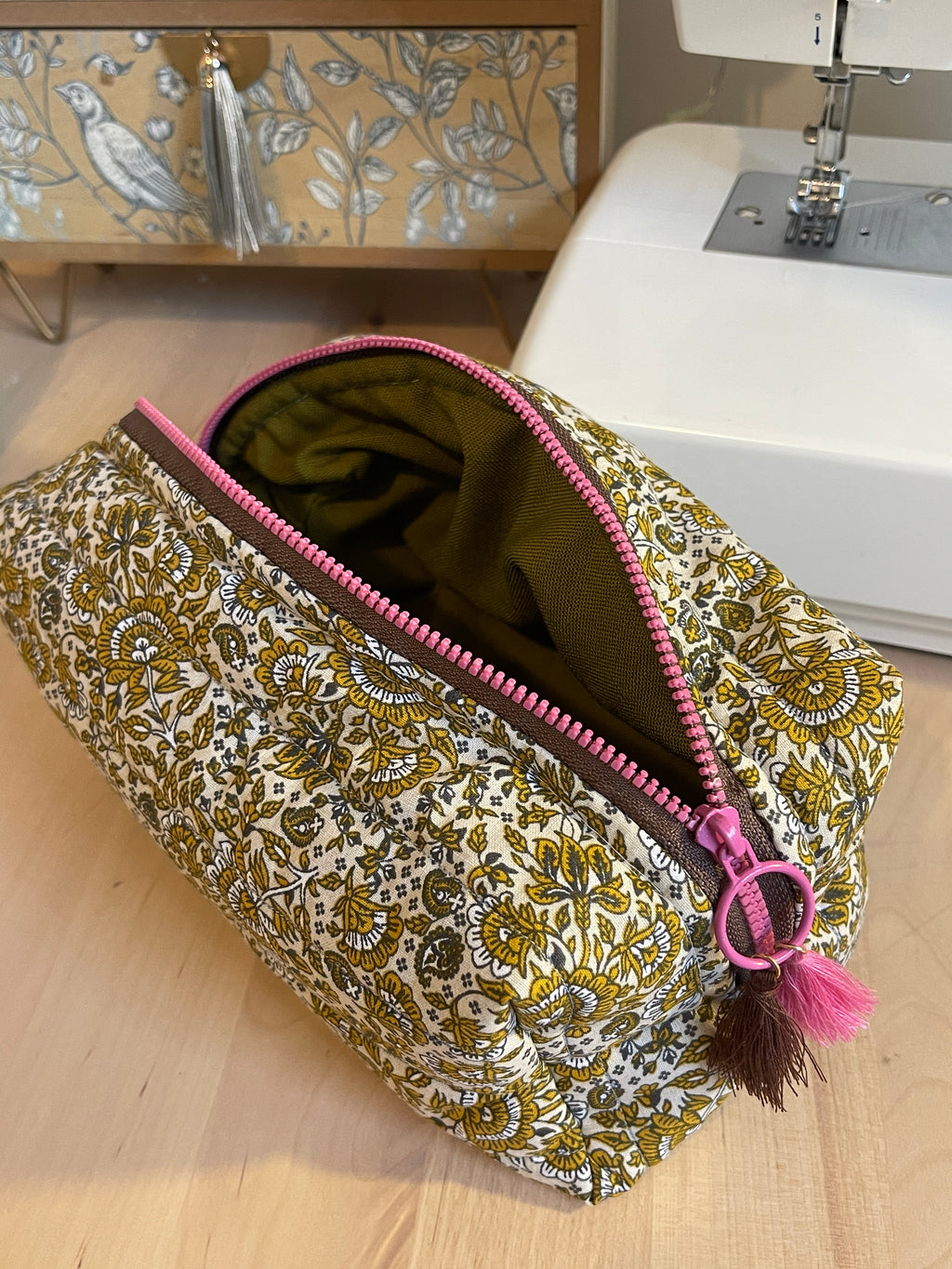Trousse à maquillage  "Floraison Douce"