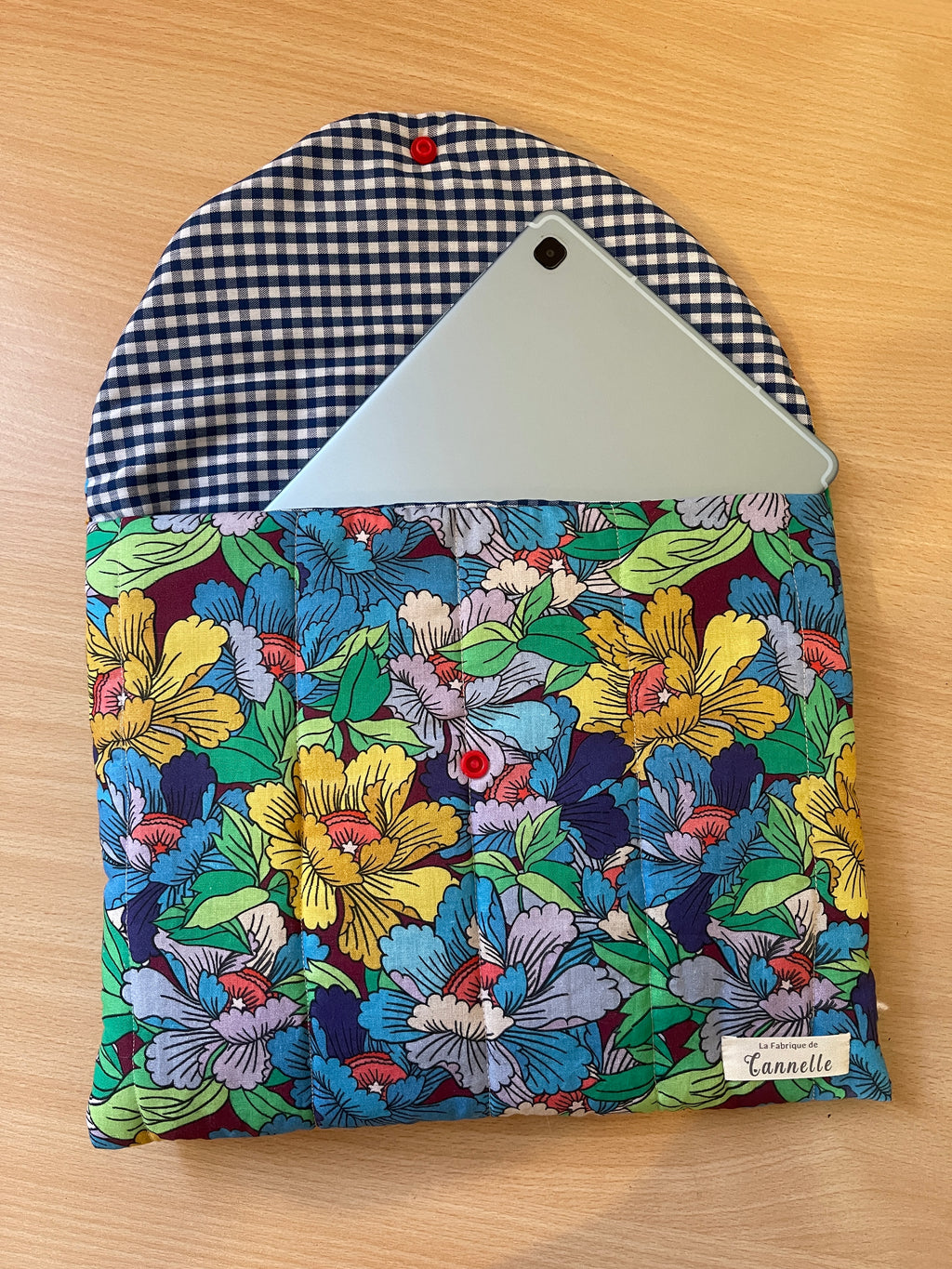 Pochette pour tablette “Fleur Bleu”