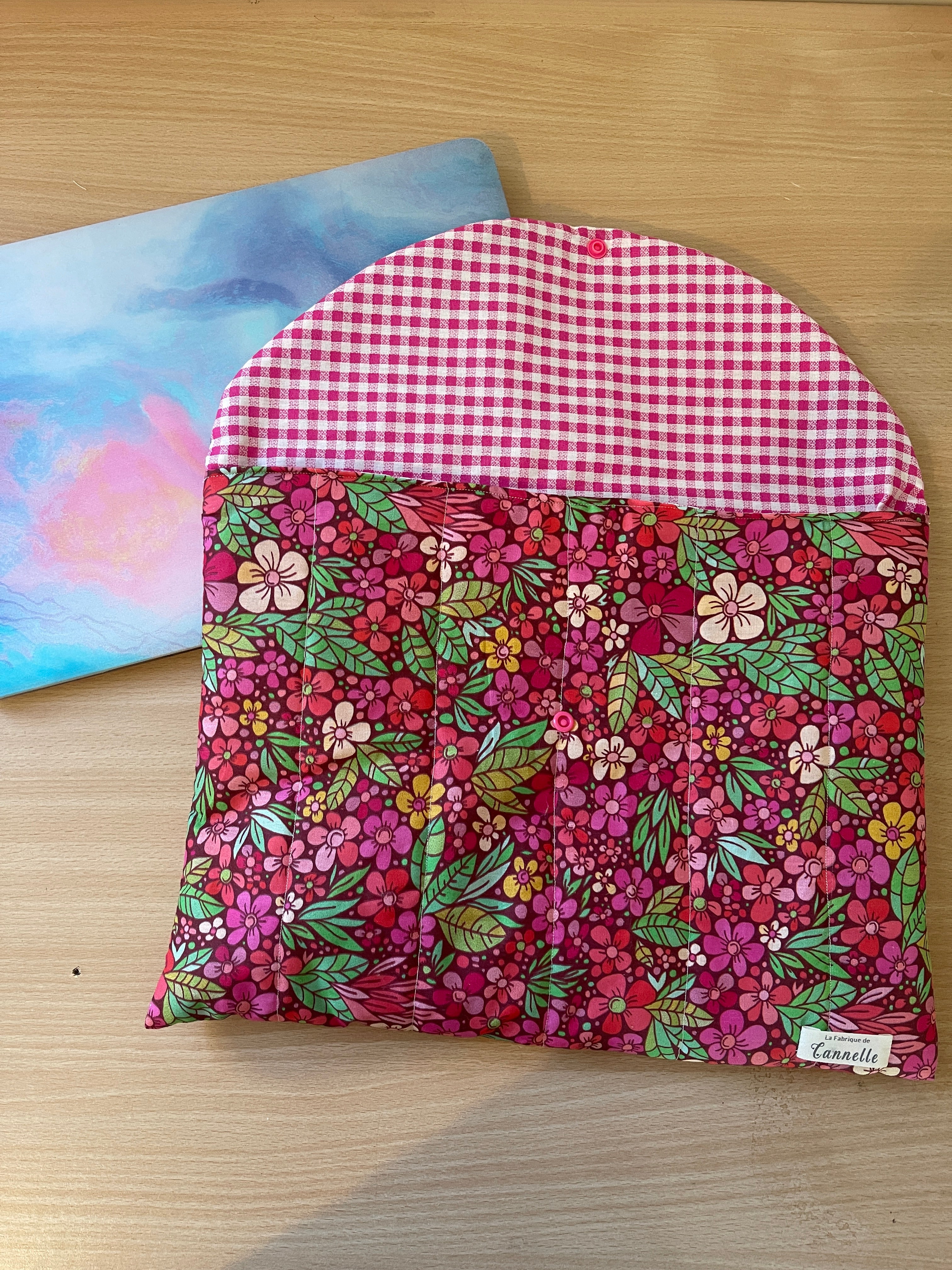 Pochette d’ordinateur “Fleur Rose”