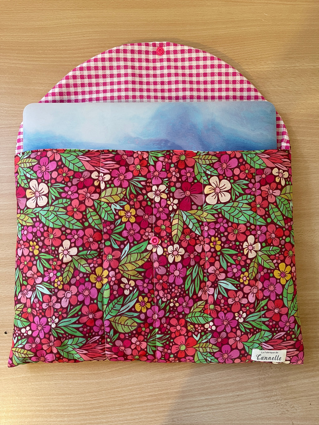 Pochette d’ordinateur “Fleur Rose”
