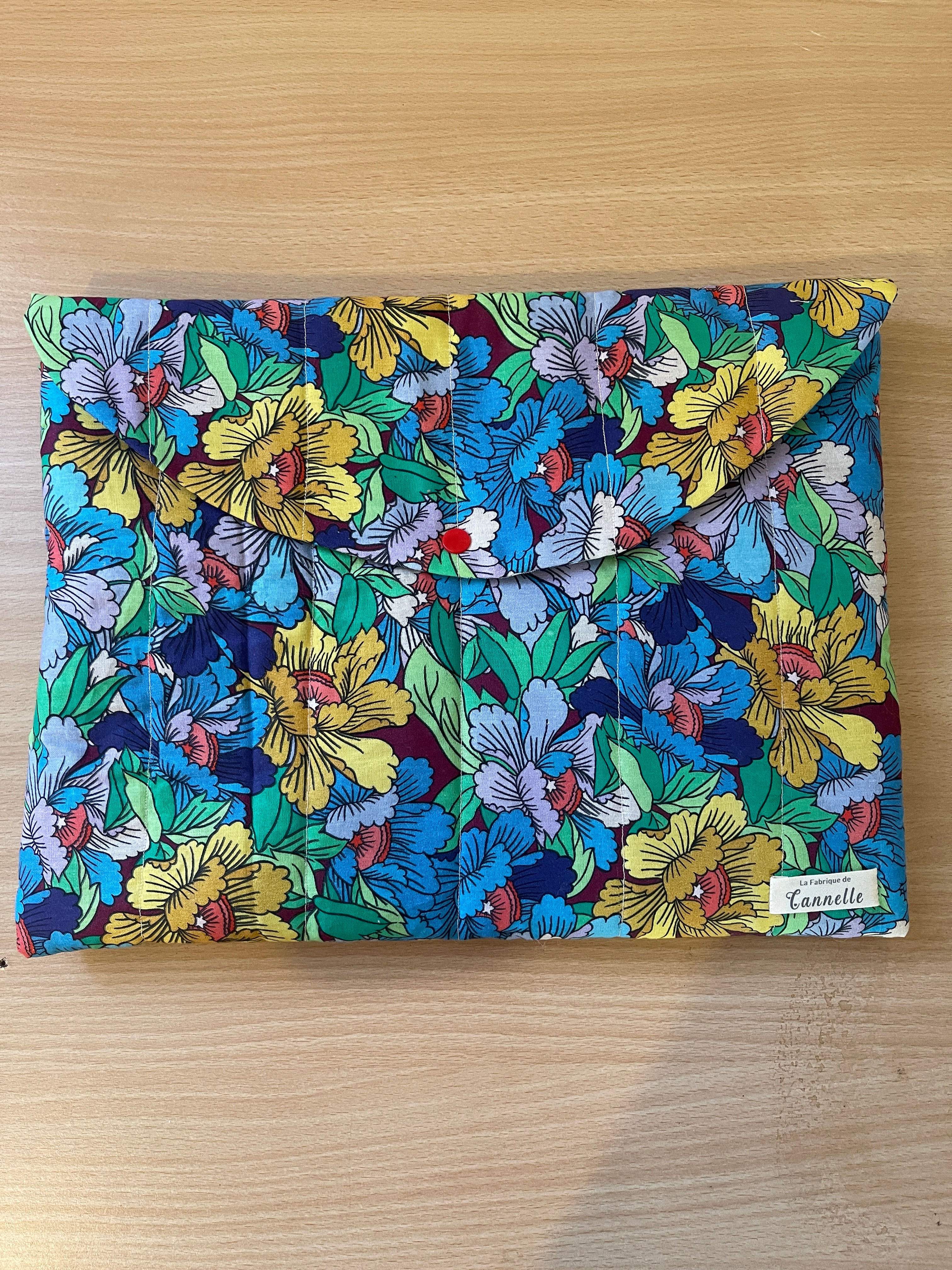 Pochette d’ordinateur “Fleur Bleue”