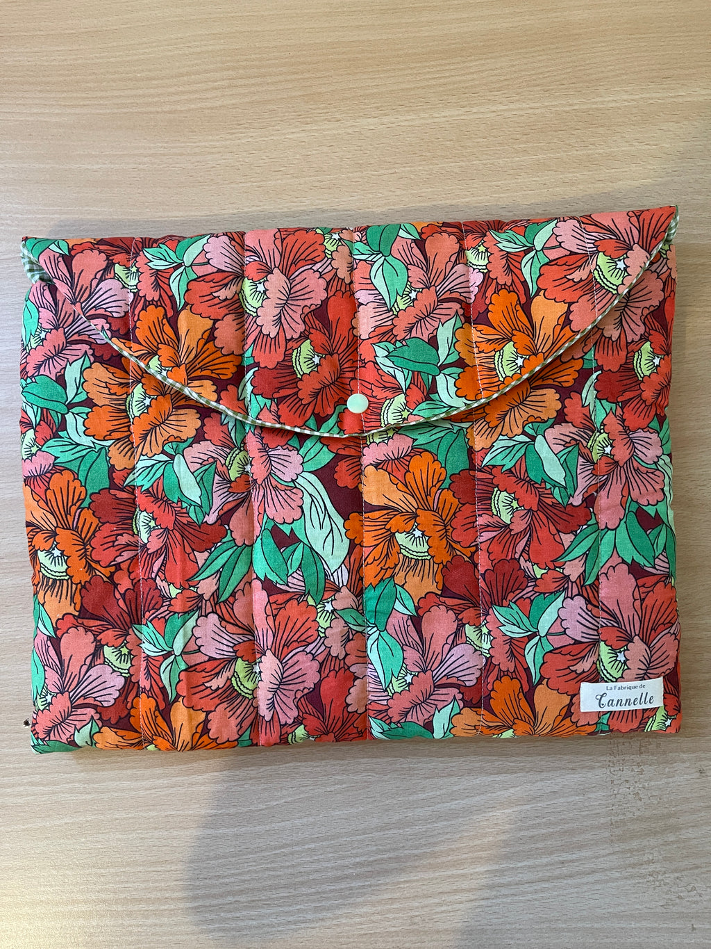 Pochette d’ordinateur “Fleur Rouge”