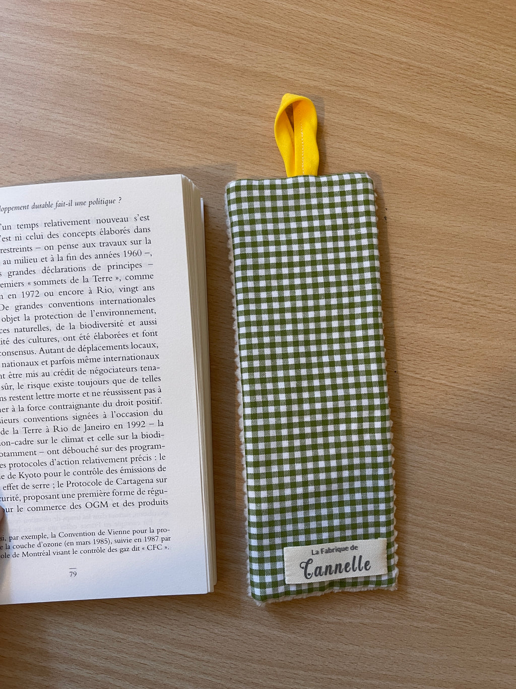 Marque-page "Vichy vert"