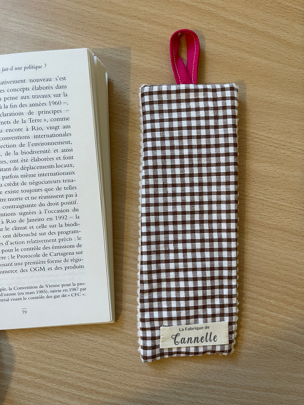Marque-page "Vichy marron"