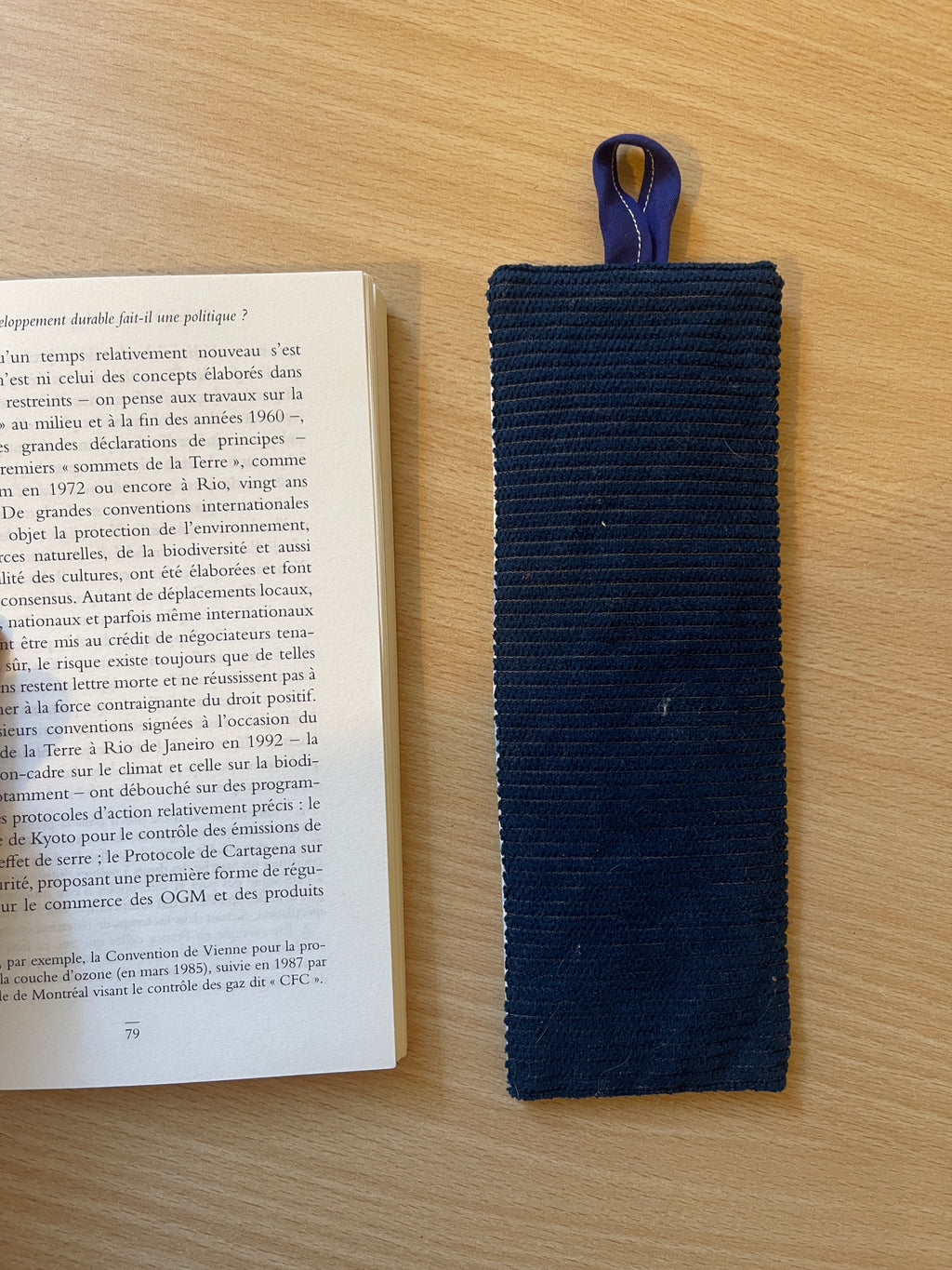 Marque-page "Fleur bleu"