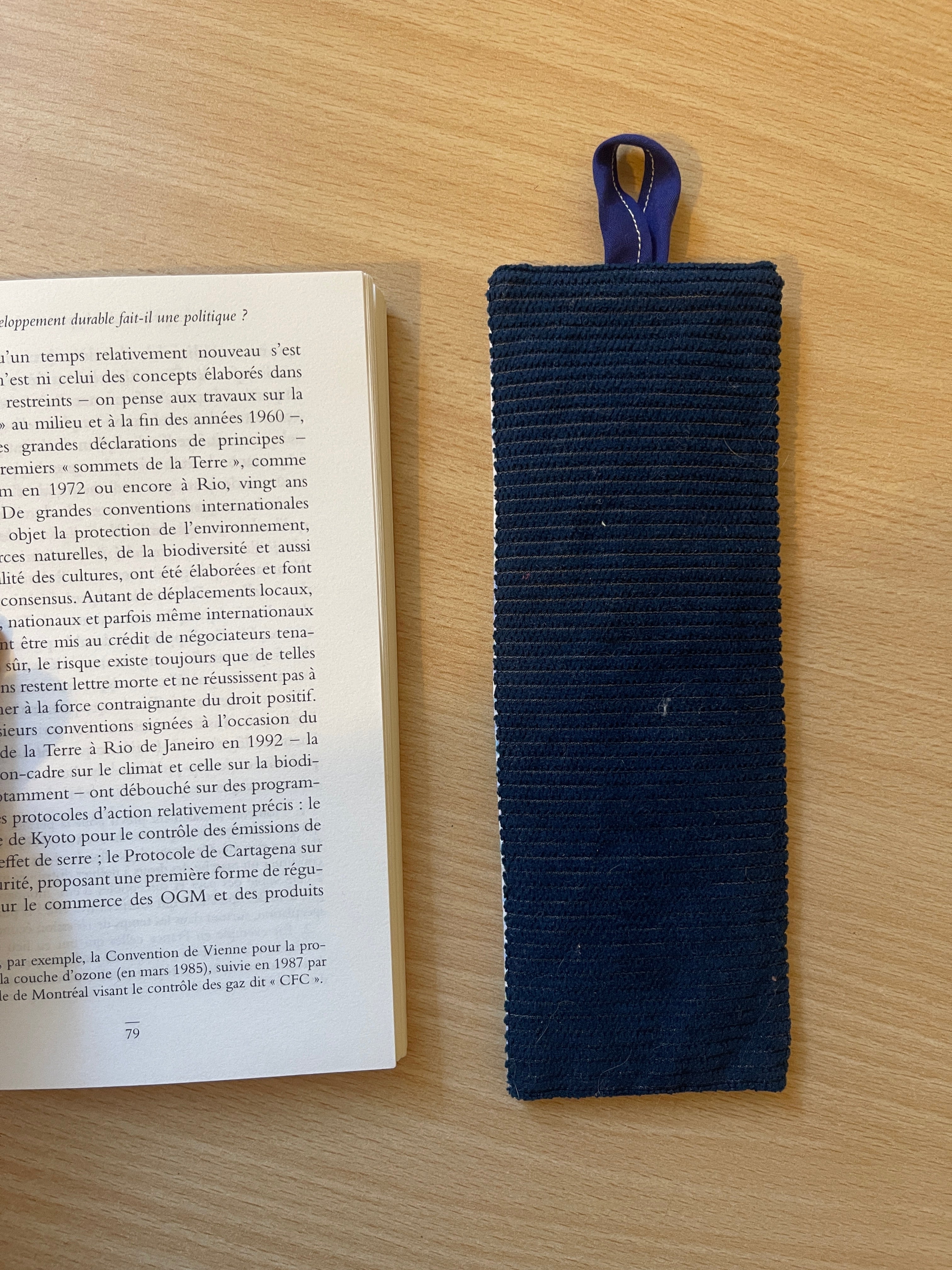 Marque-page "Fleur bleu"