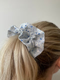Chouchou double "Petites fleurs bleues"