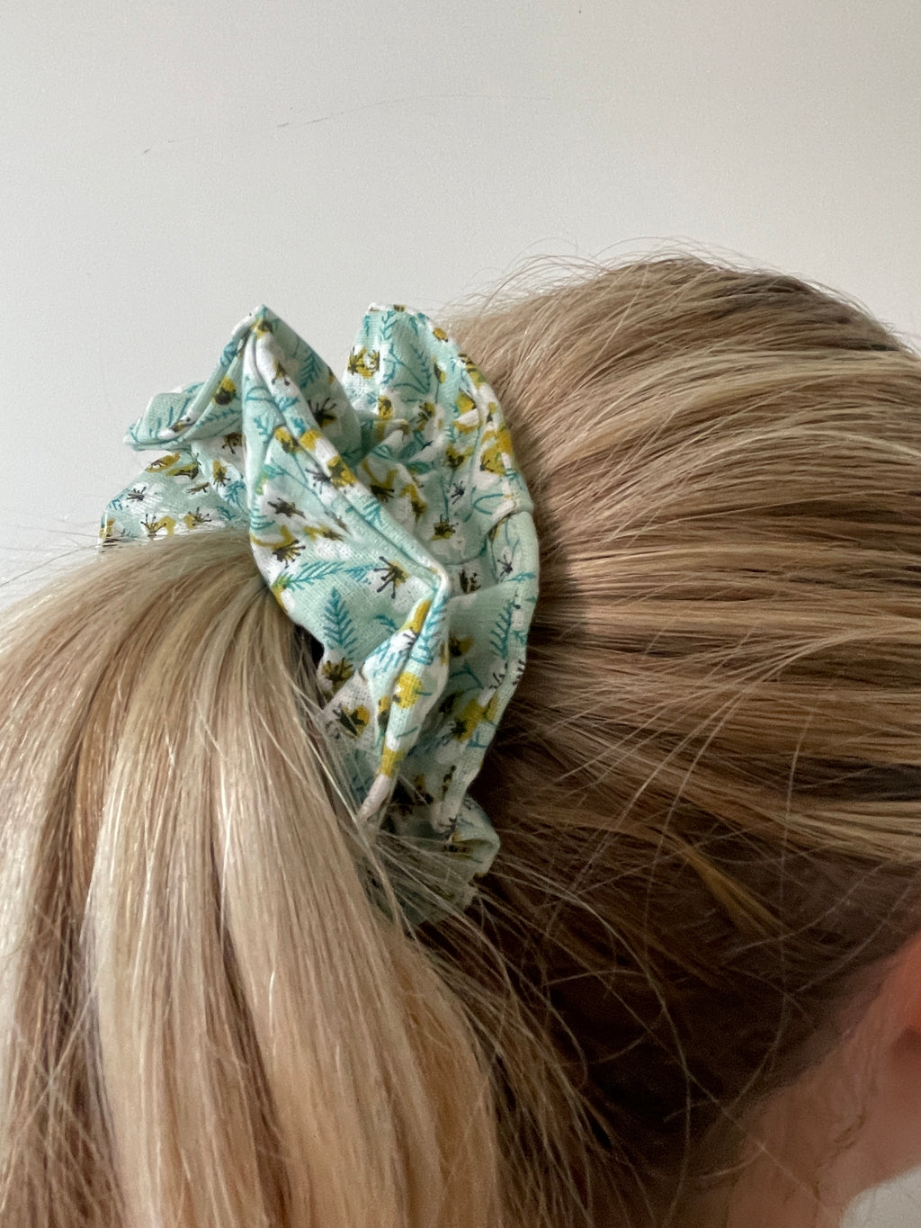 Chouchou double "Printemps bleu"