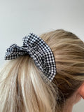 Chouchou double "Vichy noir"