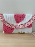 Pochette plate "Fraise rose"