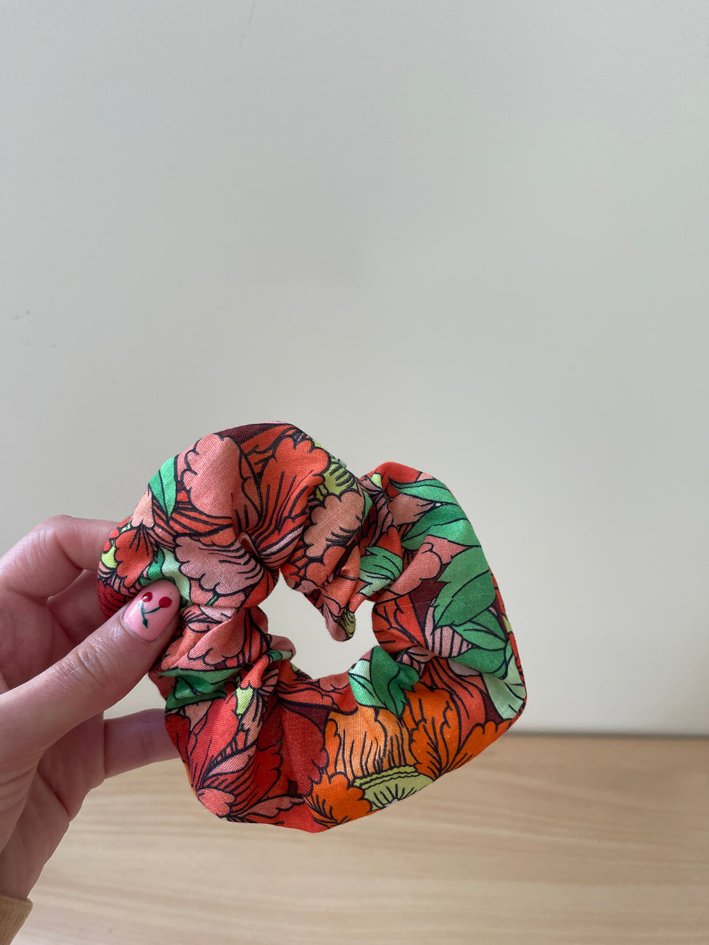Chouchou « Fleur rouge »