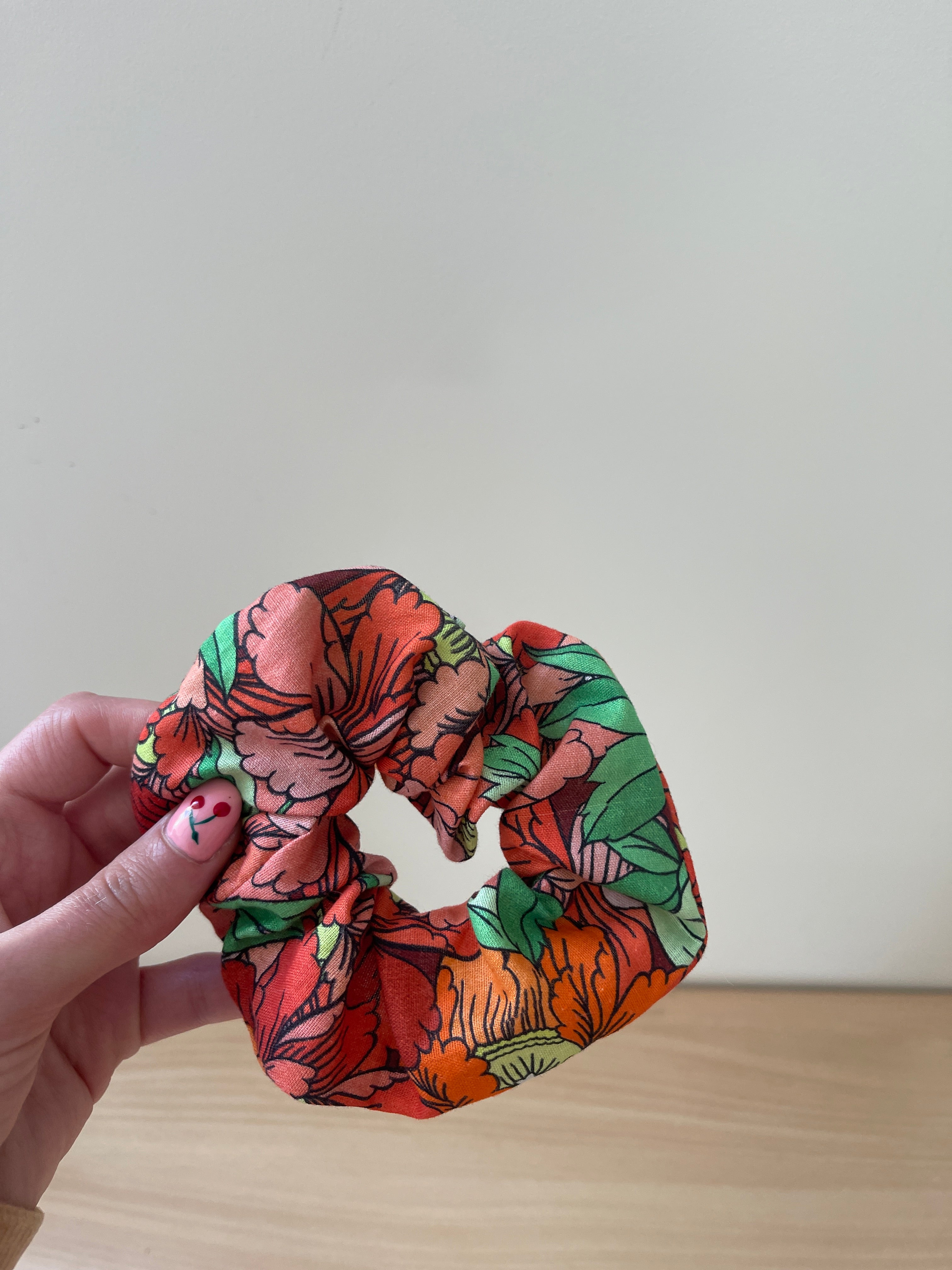 Chouchou « Fleur rouge »