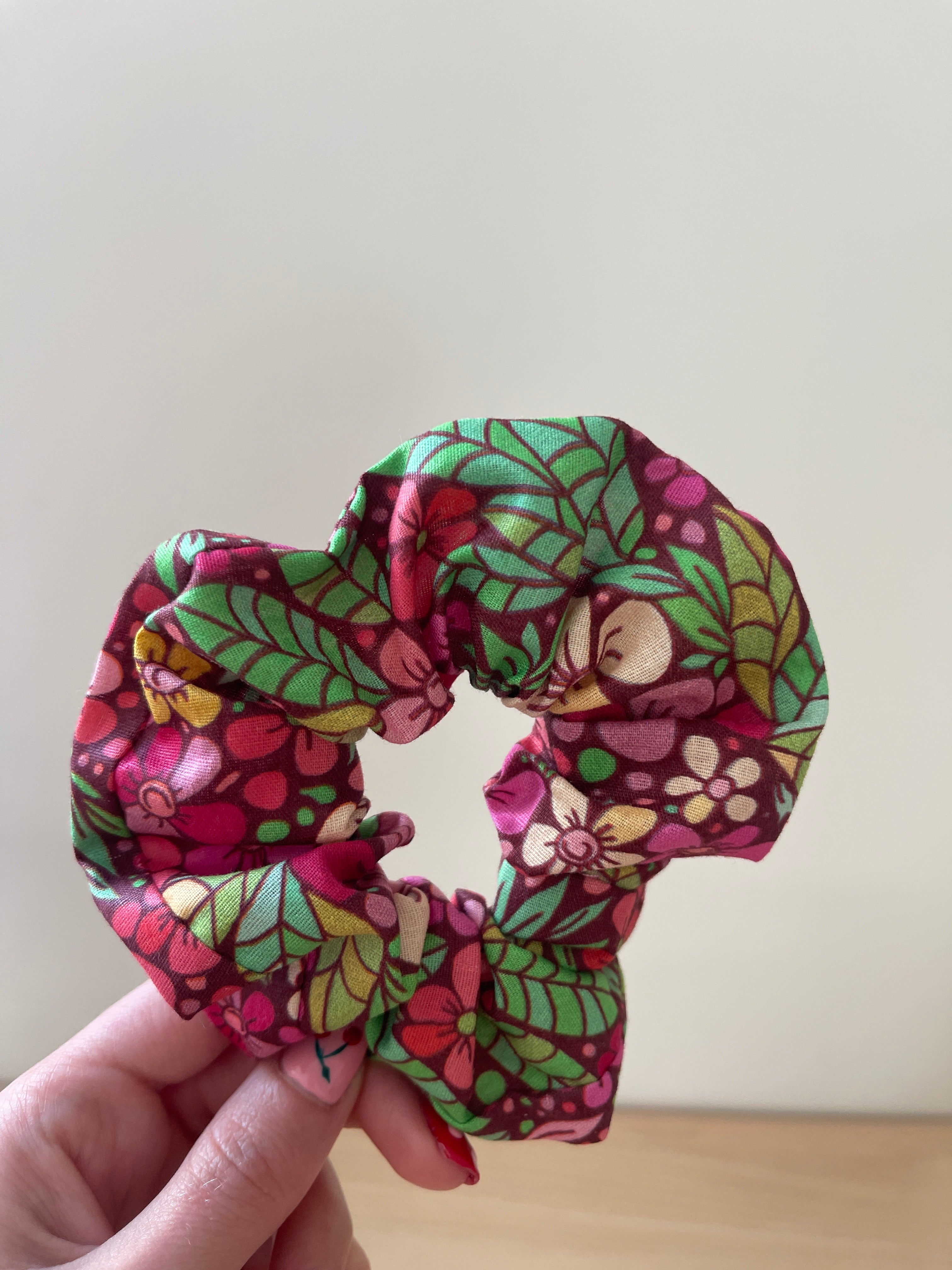 Chouchou "Fleur rose"