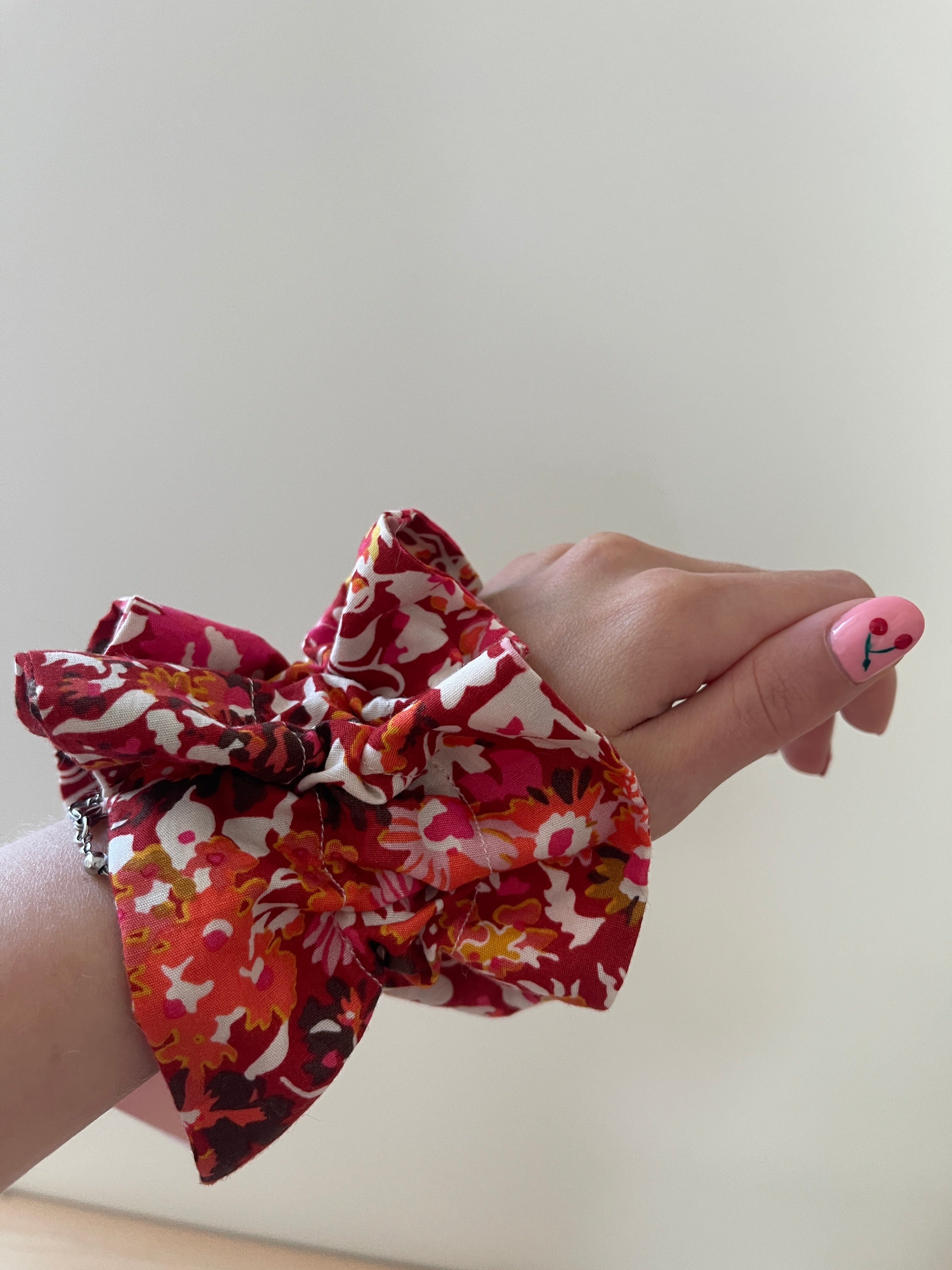Chouchou double "Tropical rouge"