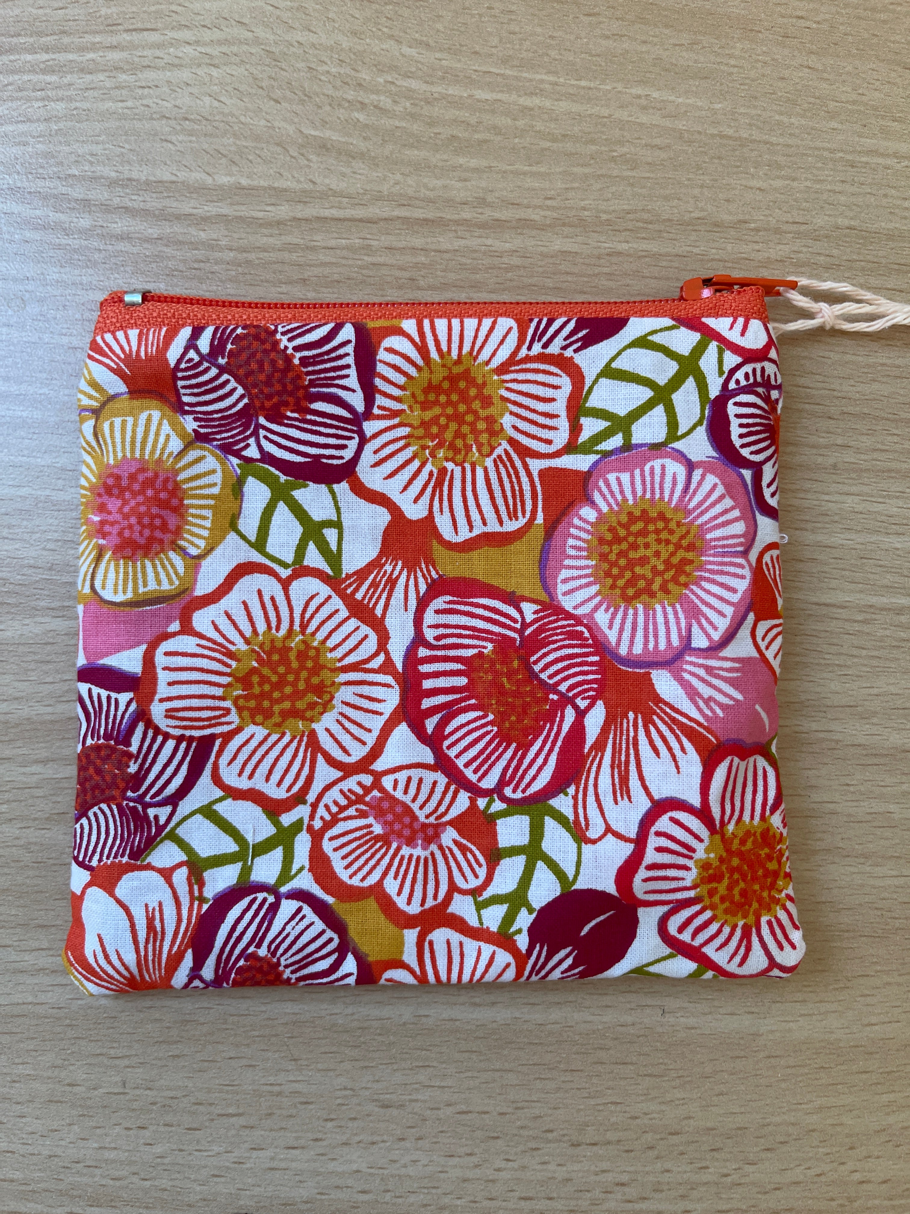 Porte-monnaie "Fleur orange"