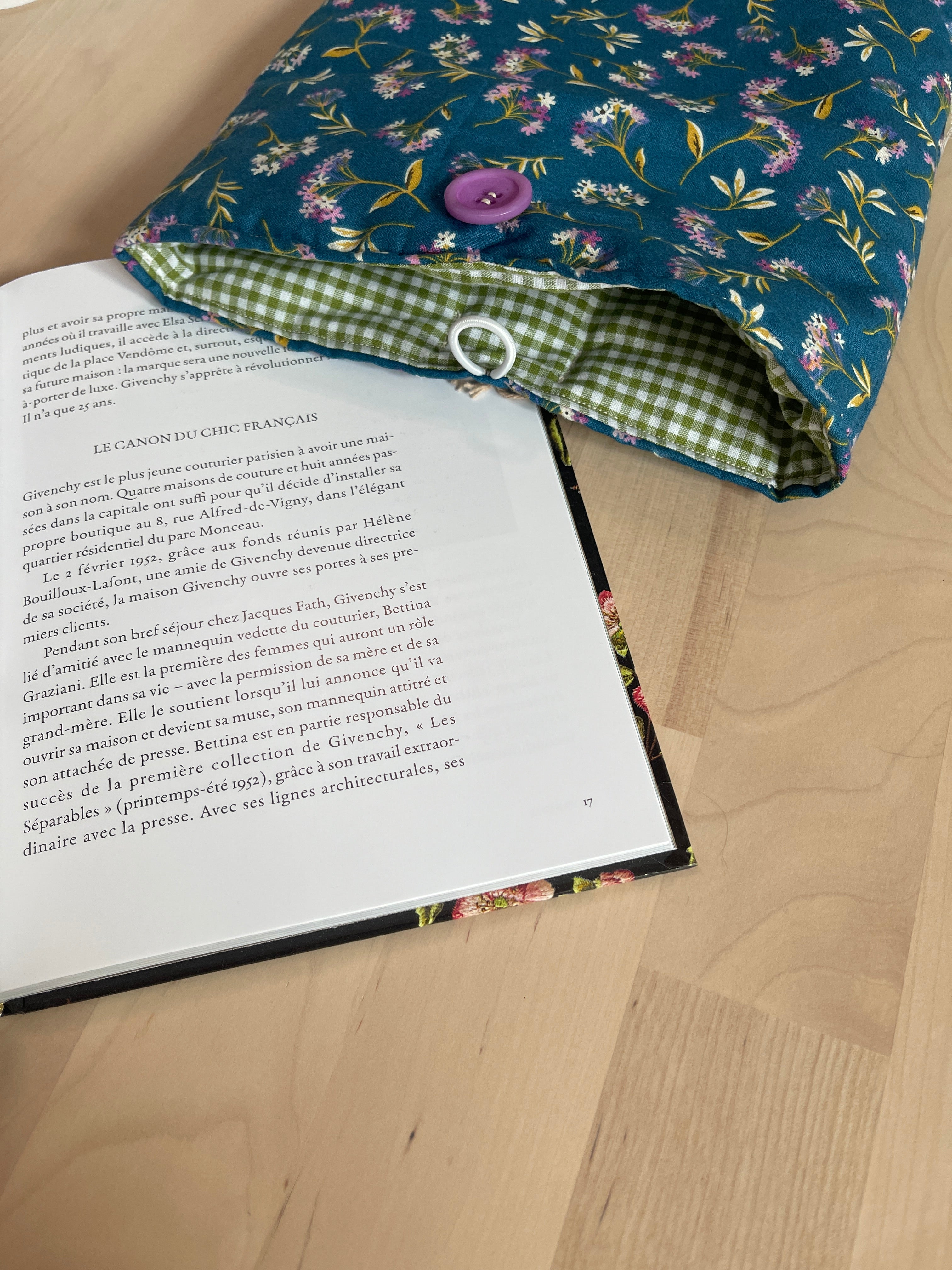 Pochette à livre broché "Jardin bleu"