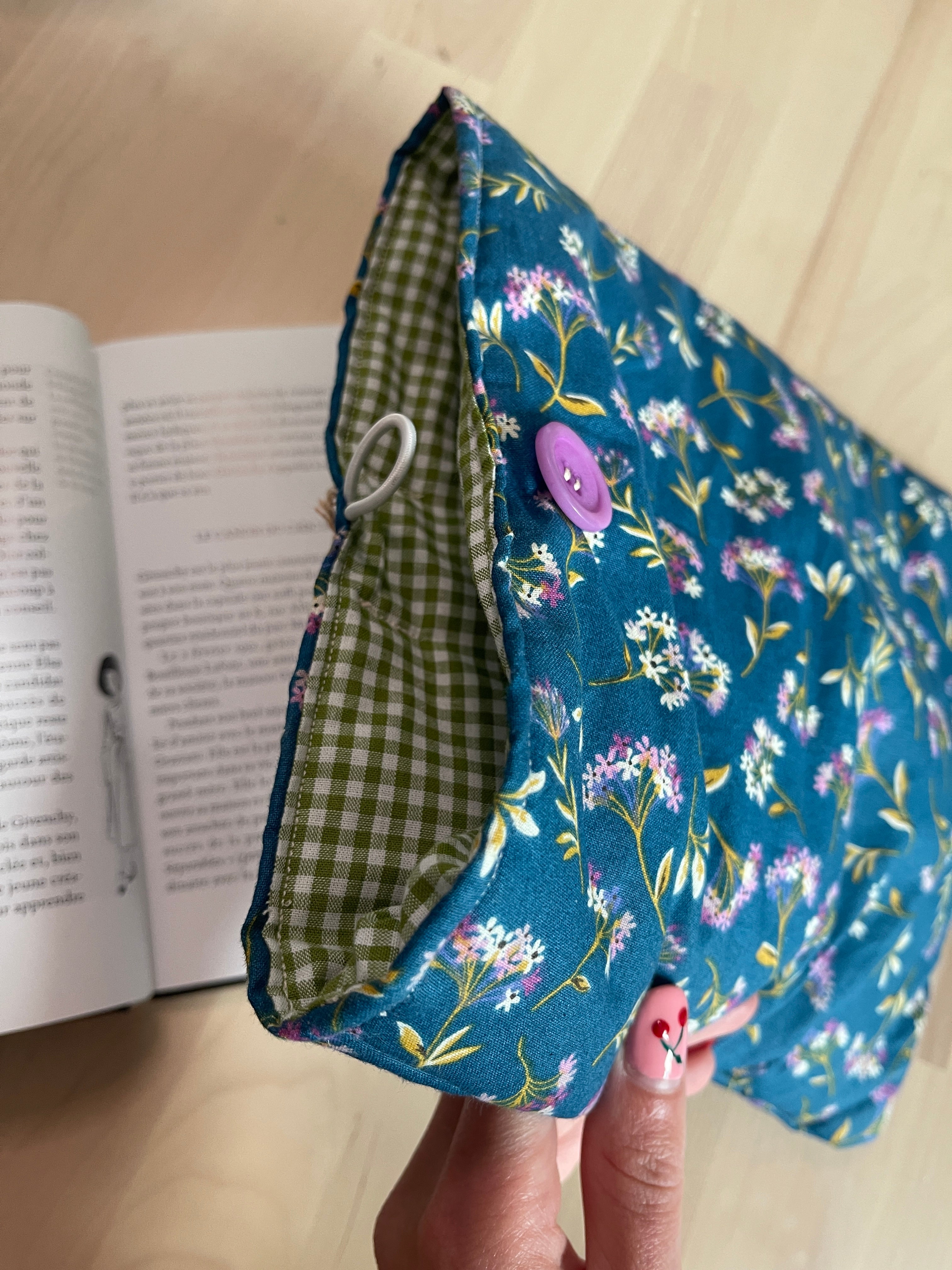 Pochette à livre broché "Jardin bleu"
